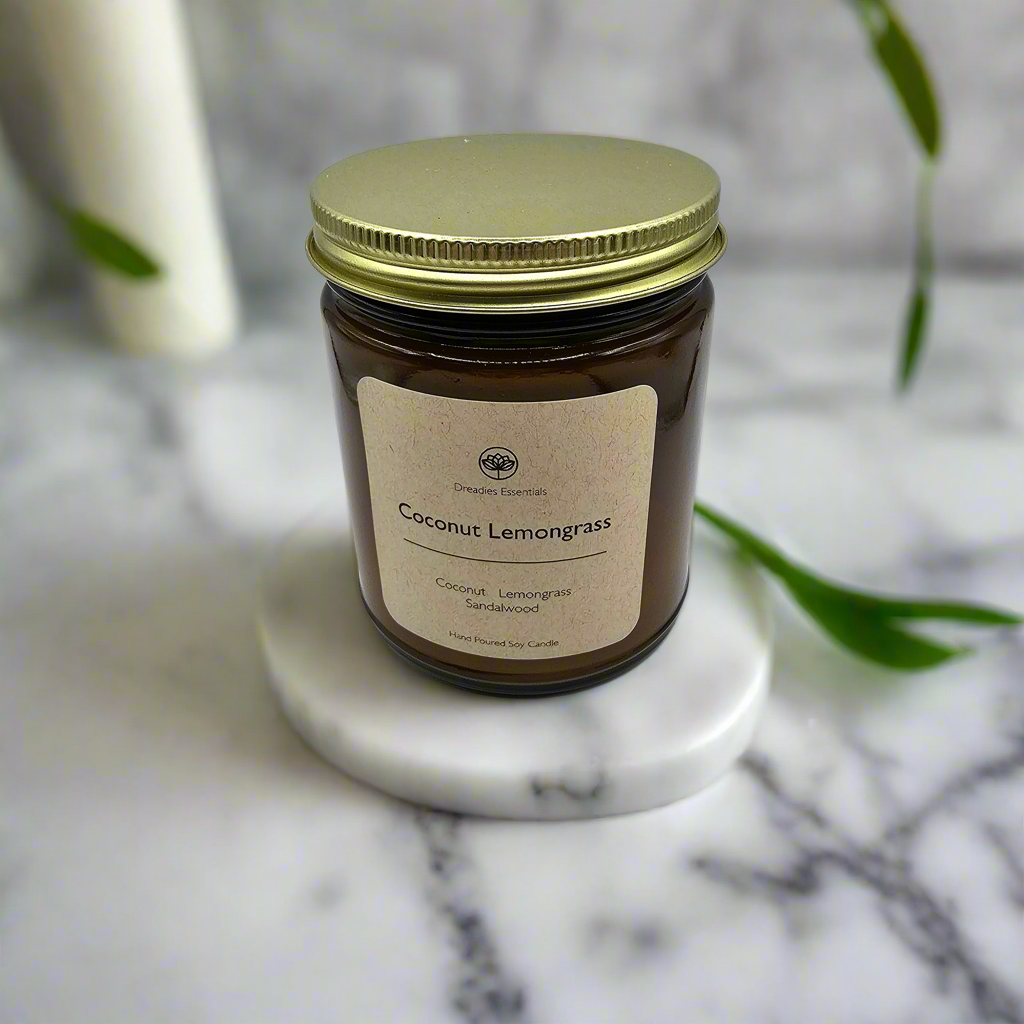 Coconut Lemongrass Scented Soy Candle