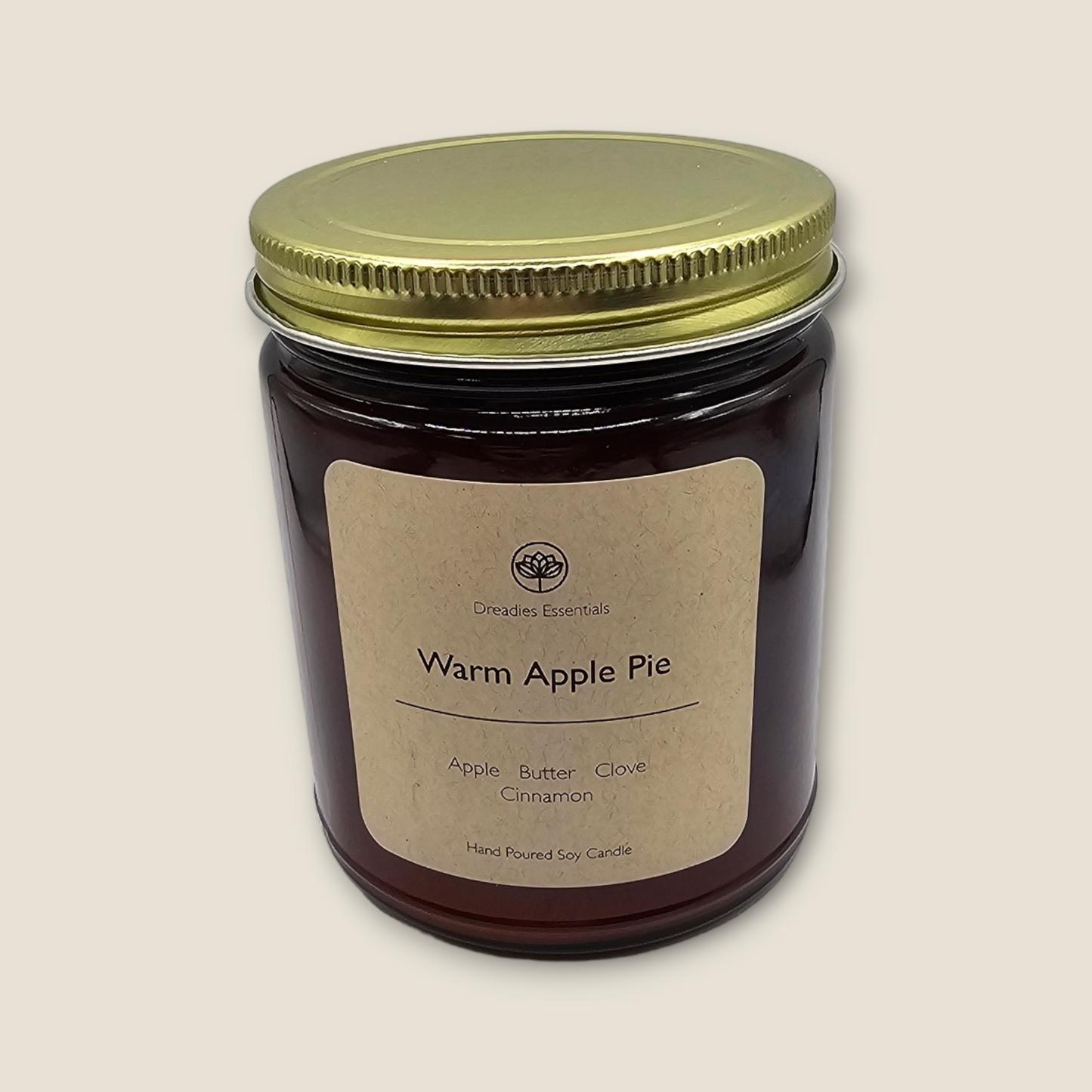Warm Apple Pie Scented Soy Candle