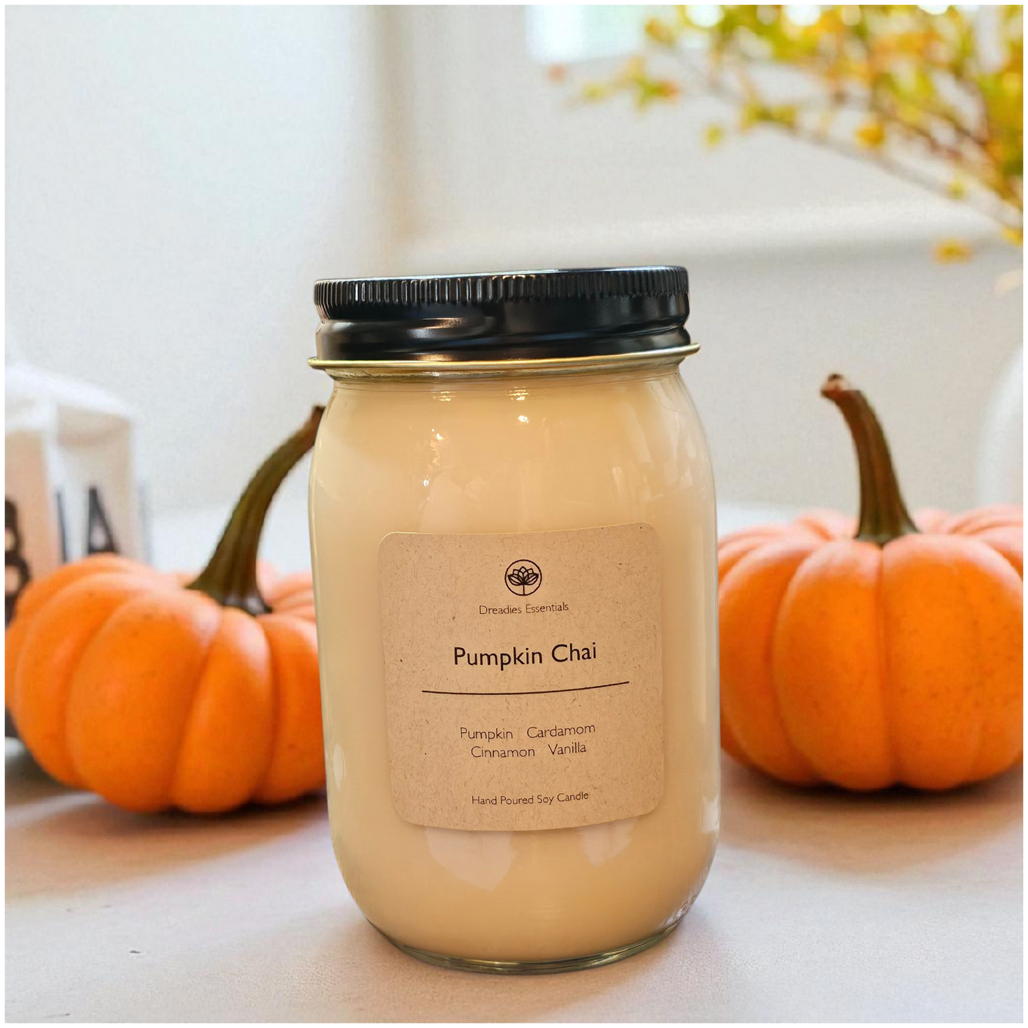 Pumkpin Chai Scented Soy Candle