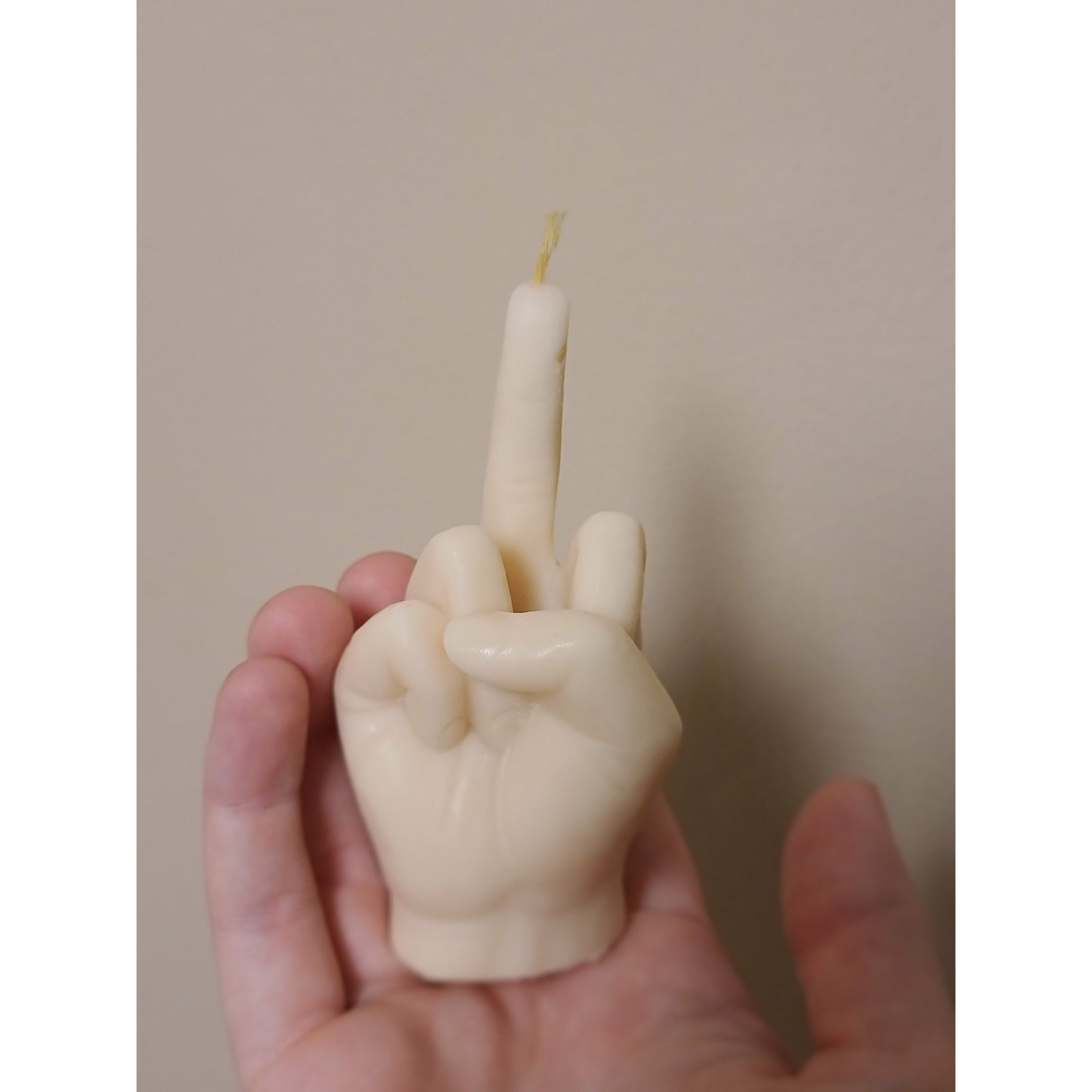 Middle Finger Pillar Candle - Unscented