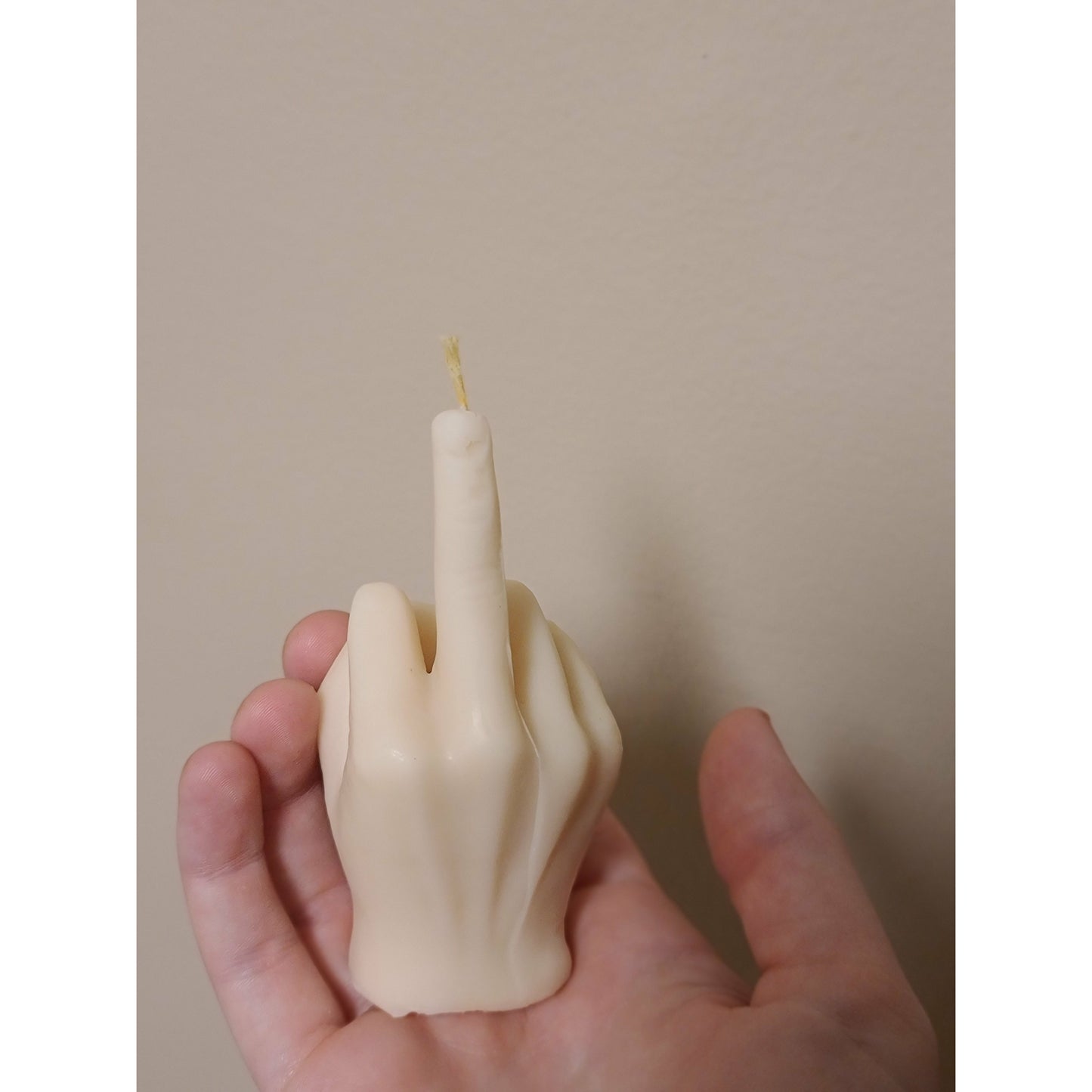 Middle Finger Pillar Candle - Unscented