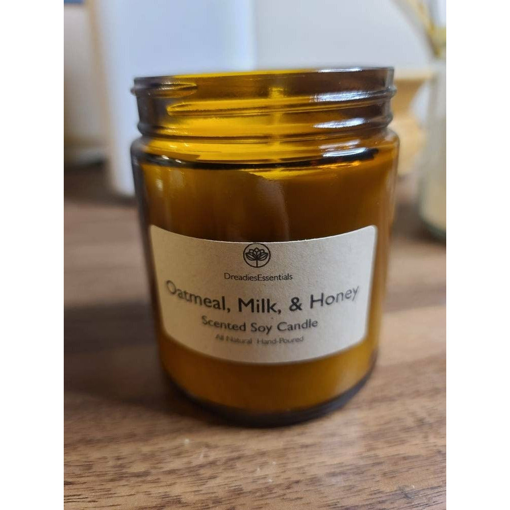 Oatmeal, Milk, and Honey Scented Soy Candle