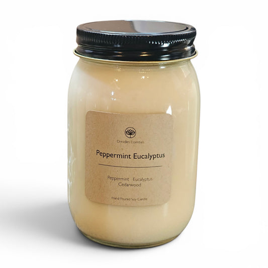 Peppermint Eucalyptus Scented Soy Candle