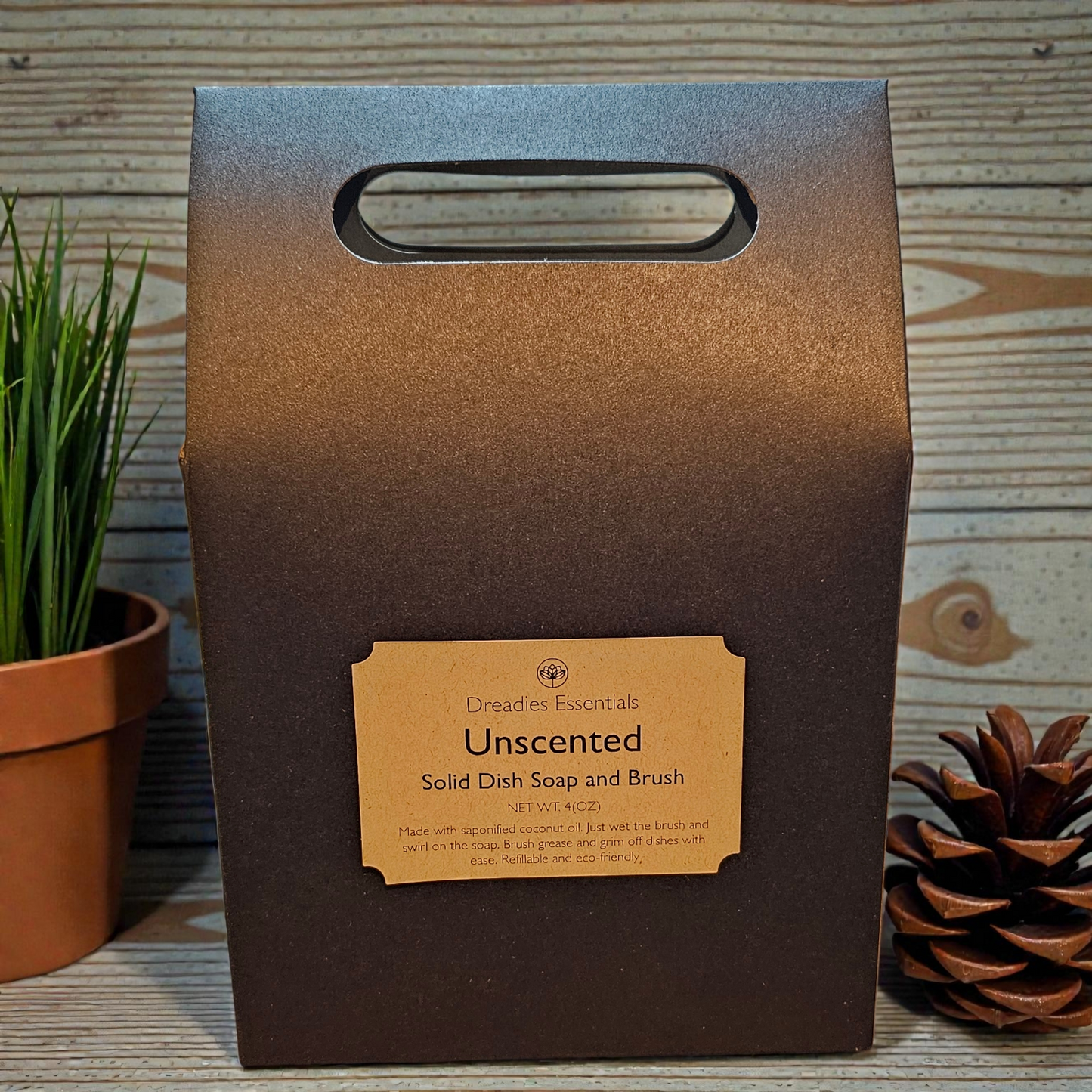 Solid Dish Soap and Brush