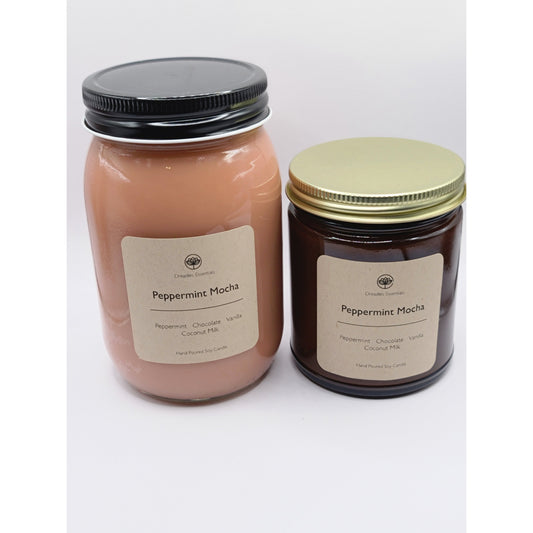 Peppermint Mocha Scented Soy Candle