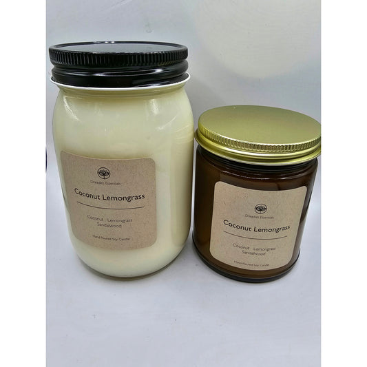 Coconut Lemongrass Scented Soy Candle